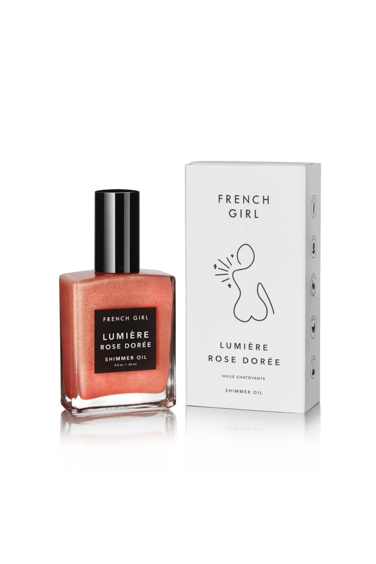 Shimmer Dry Body Moisturizing Oil Rose Gold