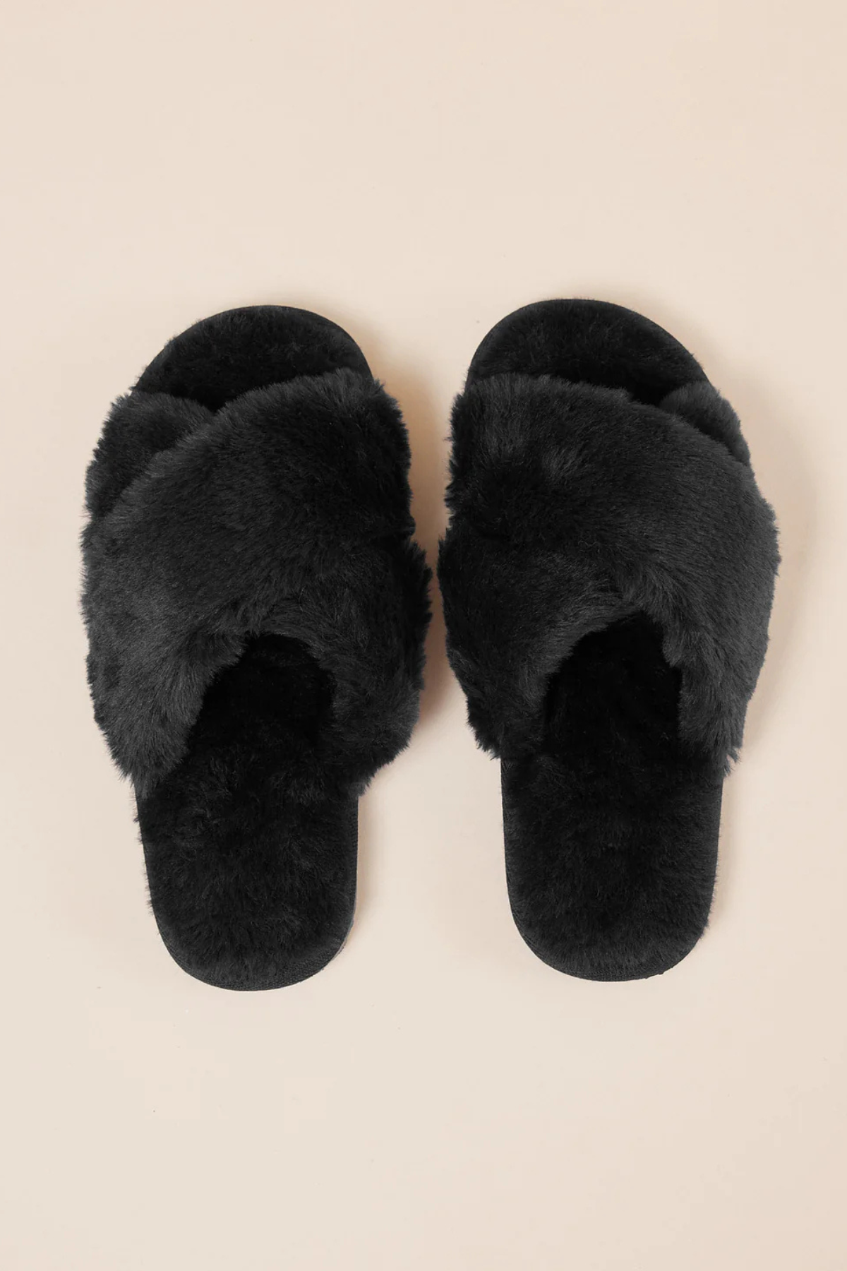 Milan Plush Slipper Black
