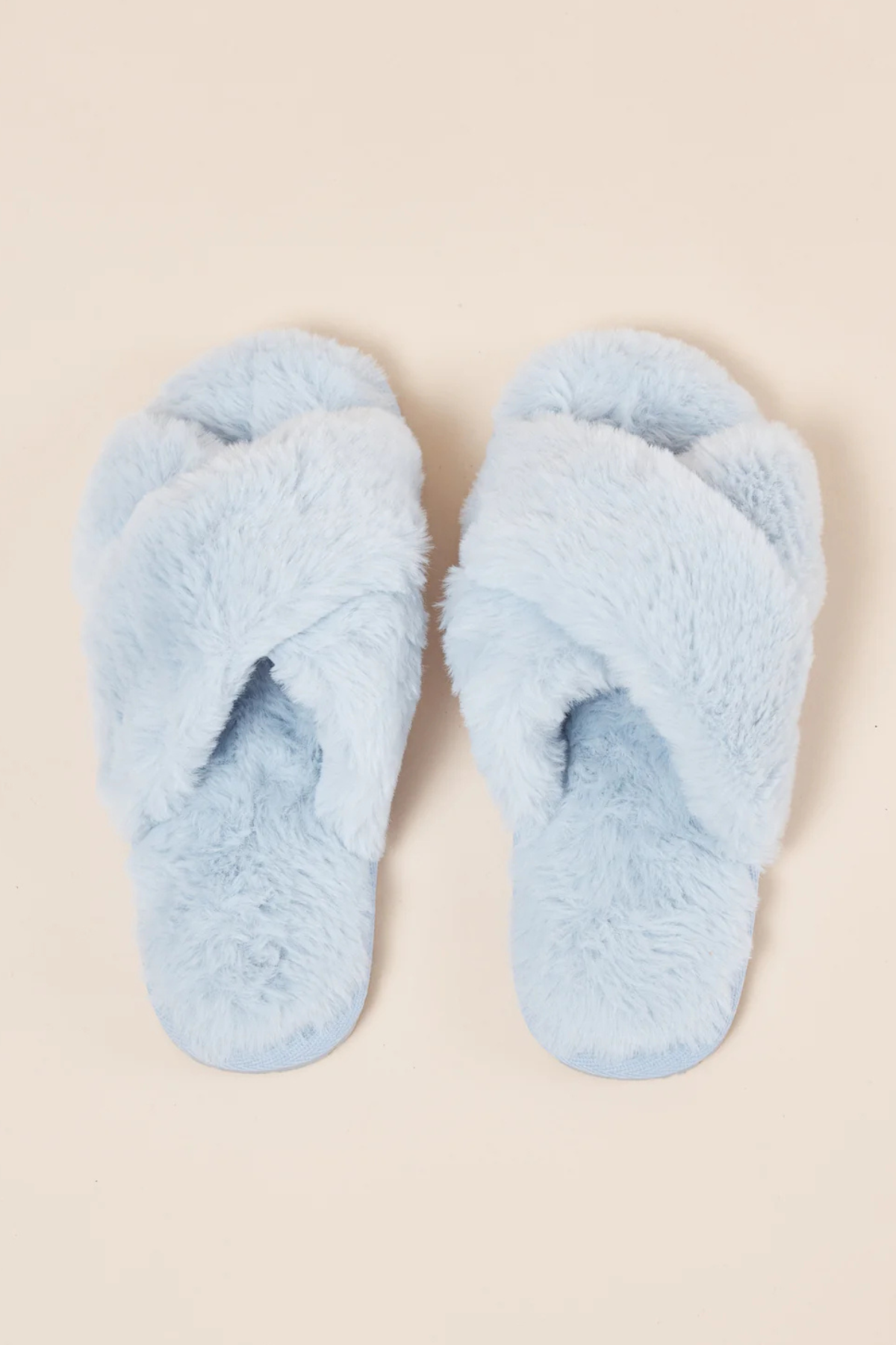 Milan Plush Slipper Blue