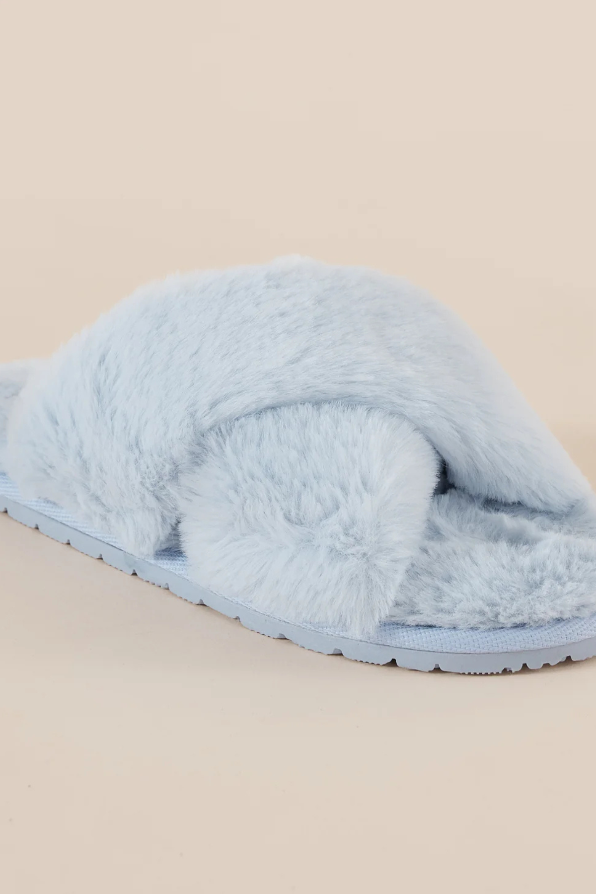 Milan Plush Slipper Blue