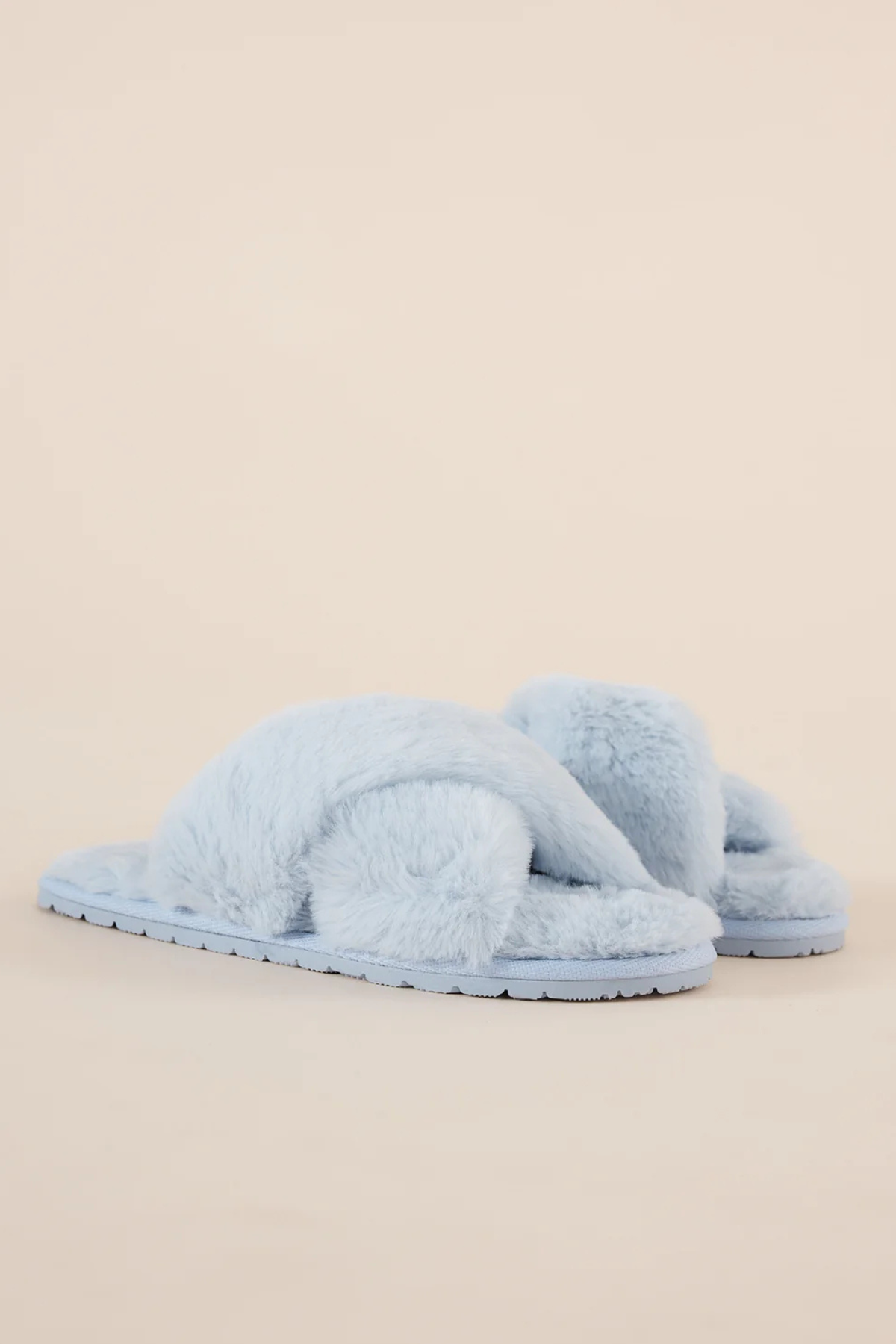 Milan Plush Slipper Blue
