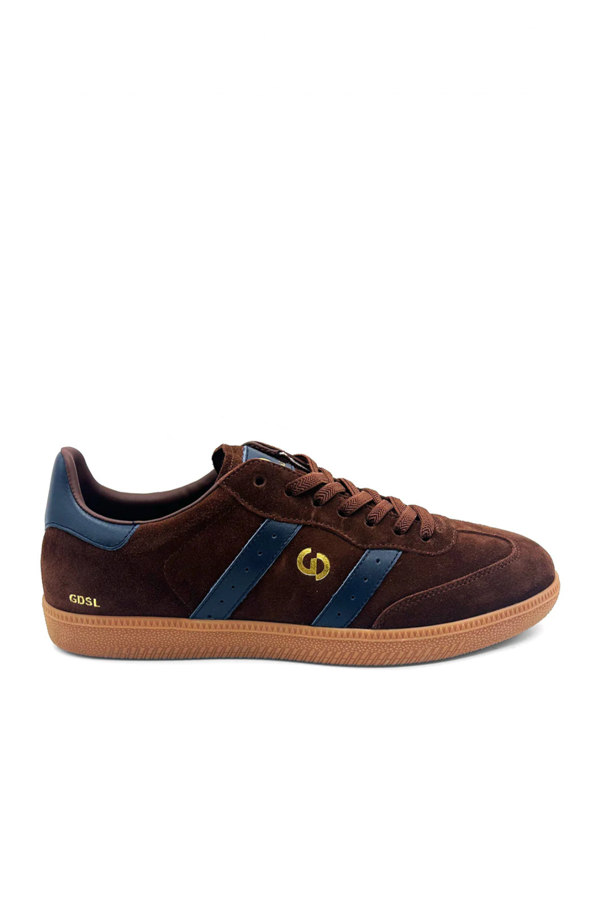 Parallel Mens Coffee/Navy Suede Sneaker