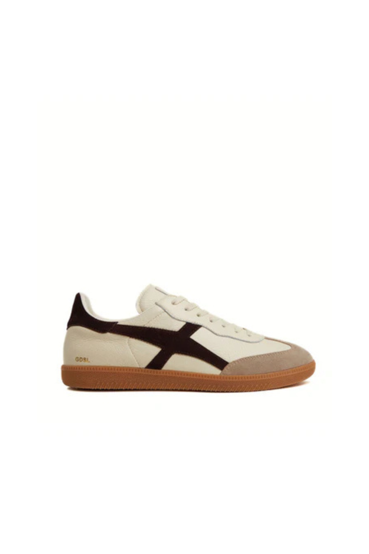 Crossroads Ivory/Coffee Leather Sneaker