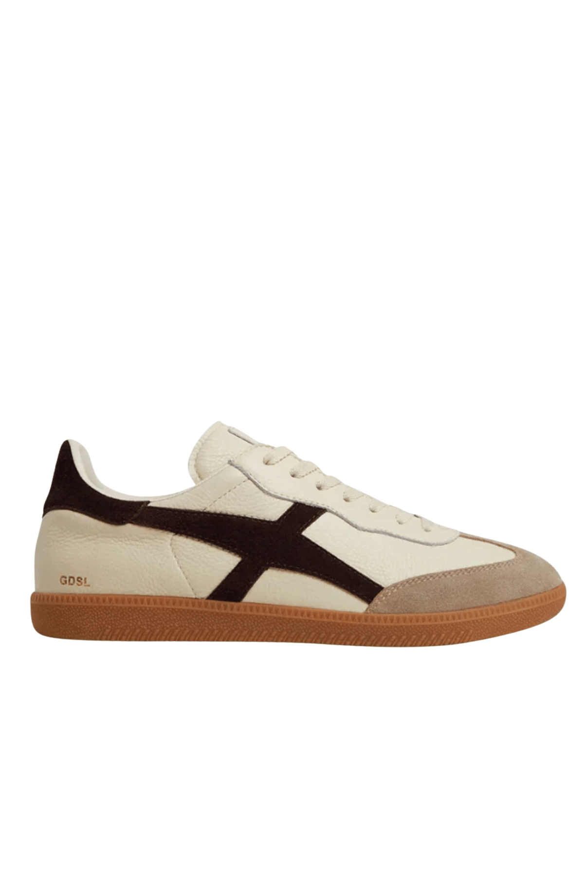 Crossroads Ivory/Coffee Leather Sneaker