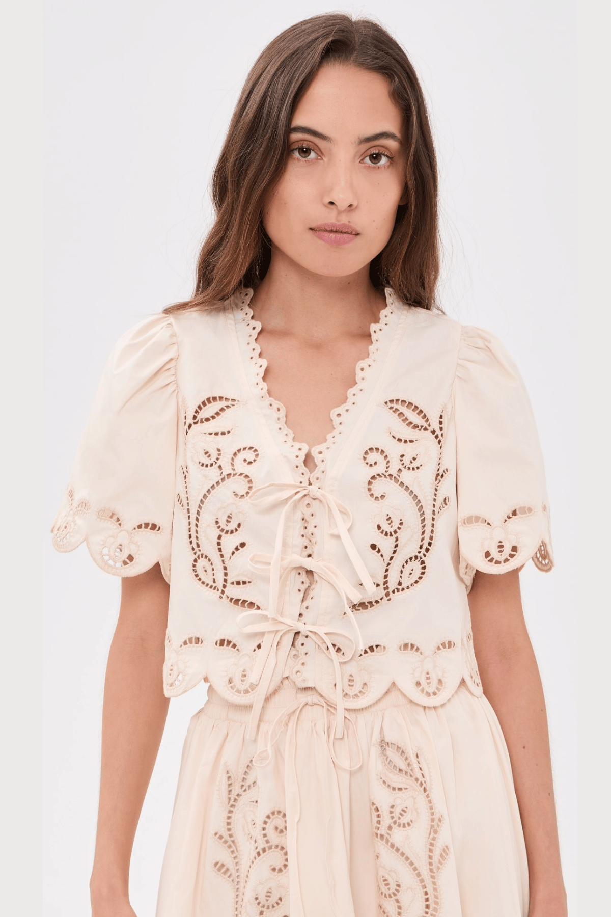 Honeysuckle Cutwork Blouse