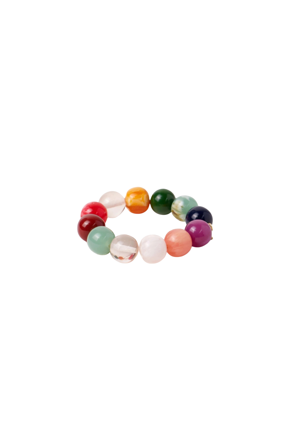Cece Large Resin Bead Bracelet Multi