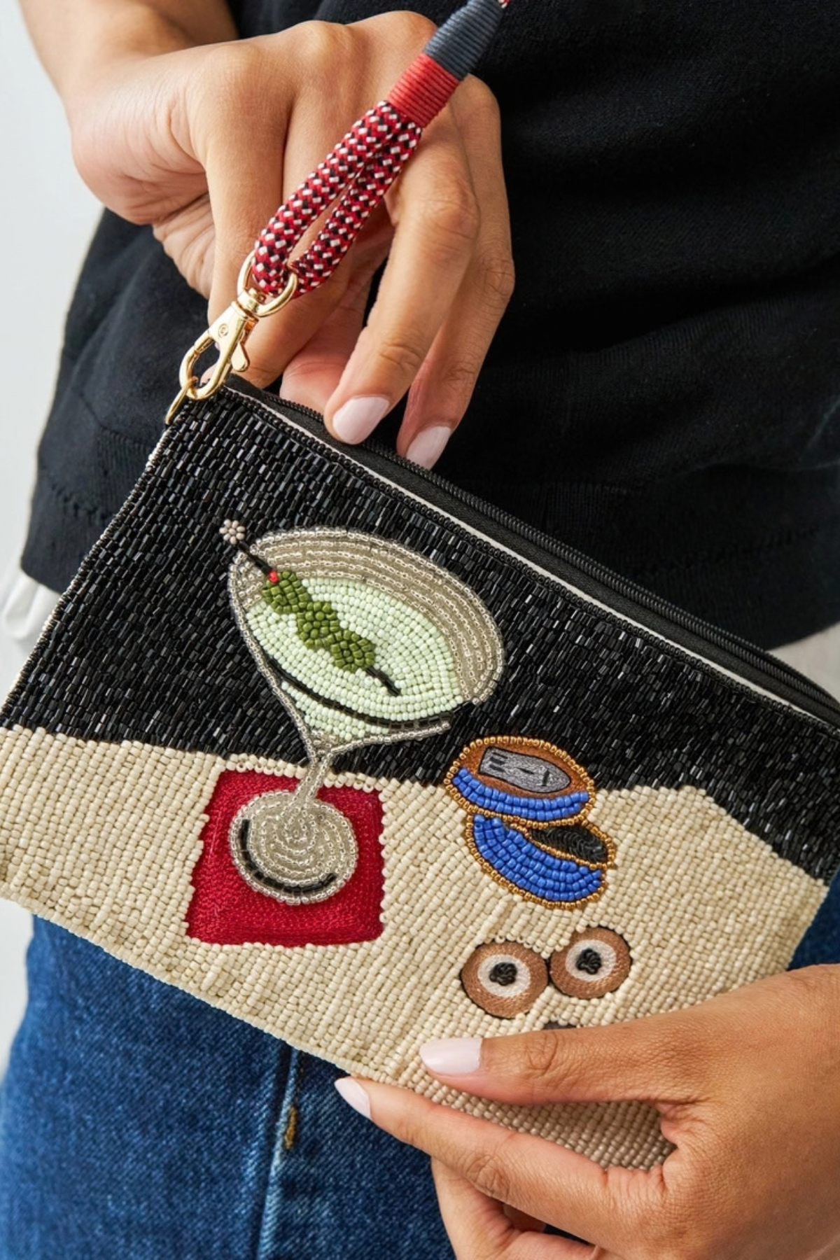 Leila Martini + Caviar Beaded Bag