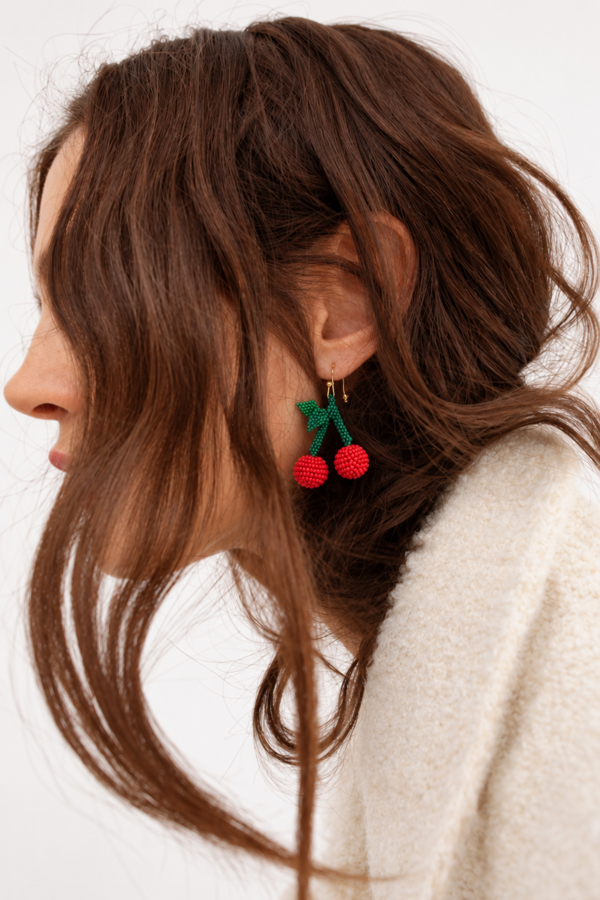 Lottie Cluster Dangle Luxe Earrings Cherry