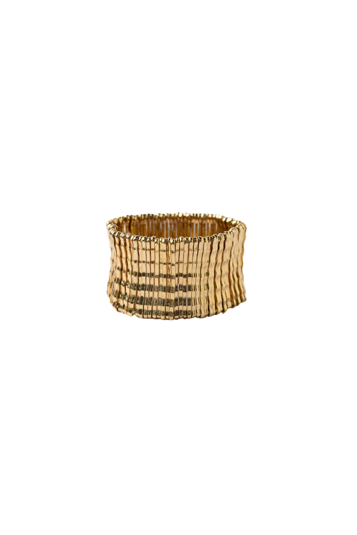 Winnie Wide Stretch Bracelet Brass