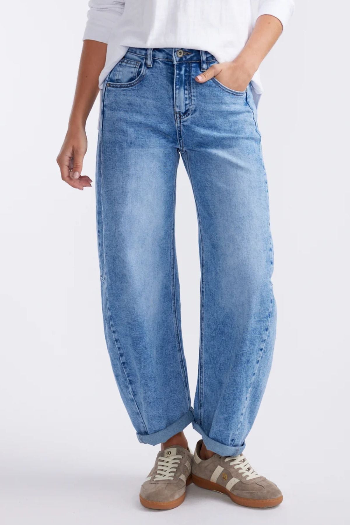 Idaho Barrel Jean Mid Denim