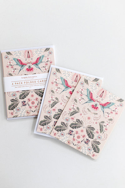 Kaleidoflora Cream 4pk Card Set