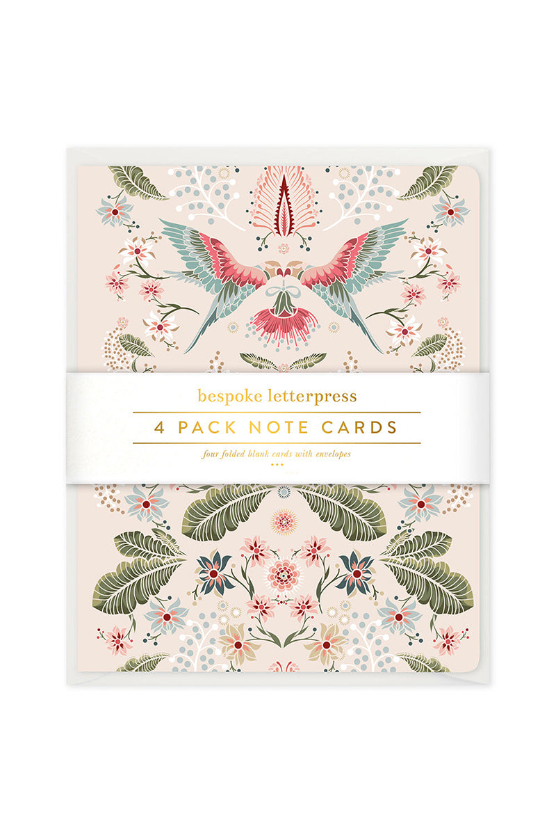Kaleidoflora Cream 4pk Card Set