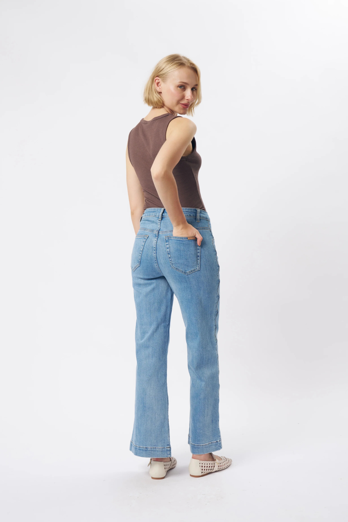 Freya Jean Scallop Seam 70s Blue