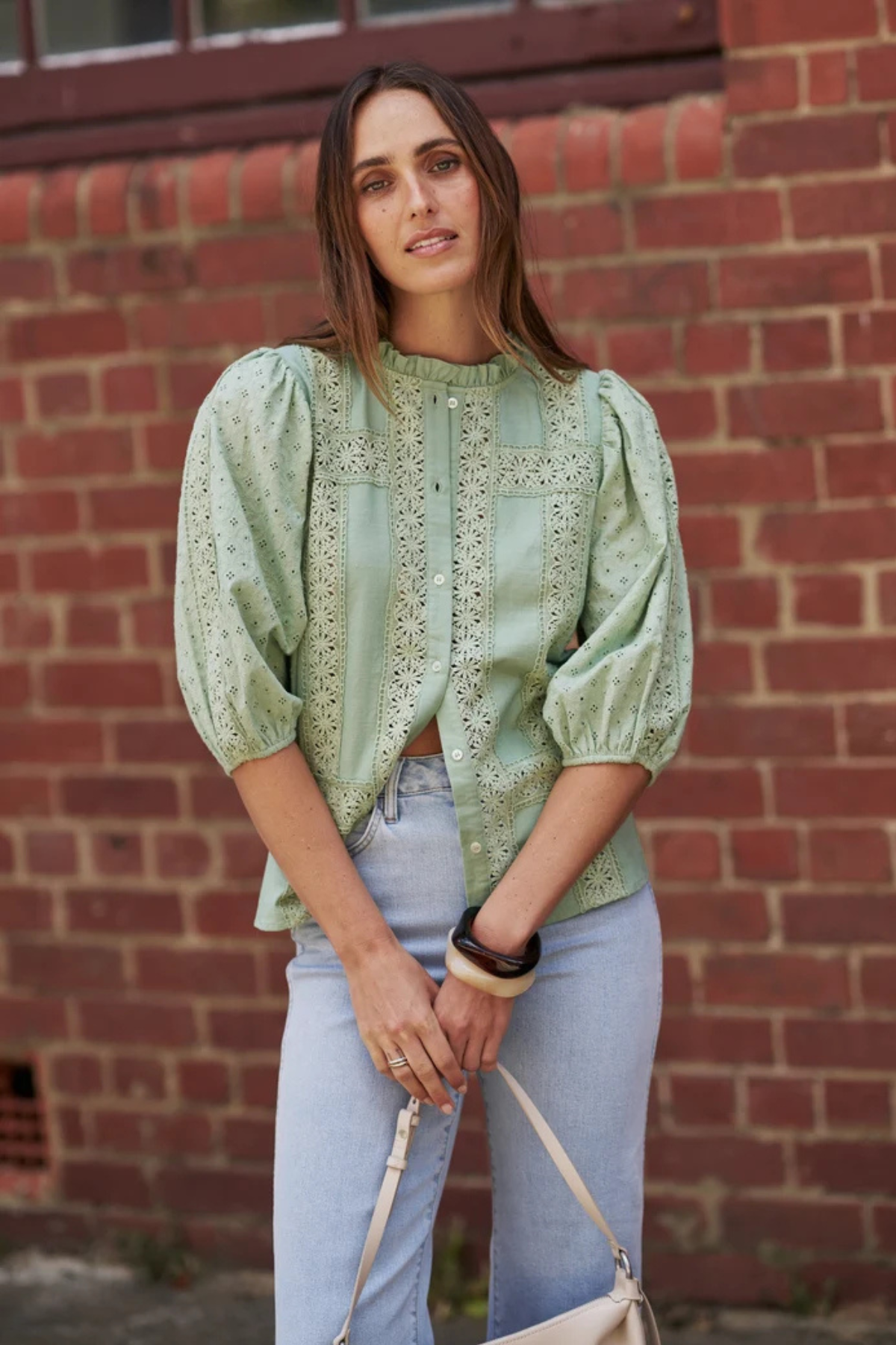 Isabella Blouse Grape Green