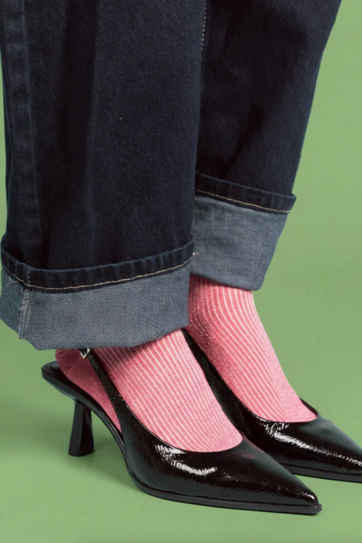 Klue Glitter Lurex Socks Strawberry