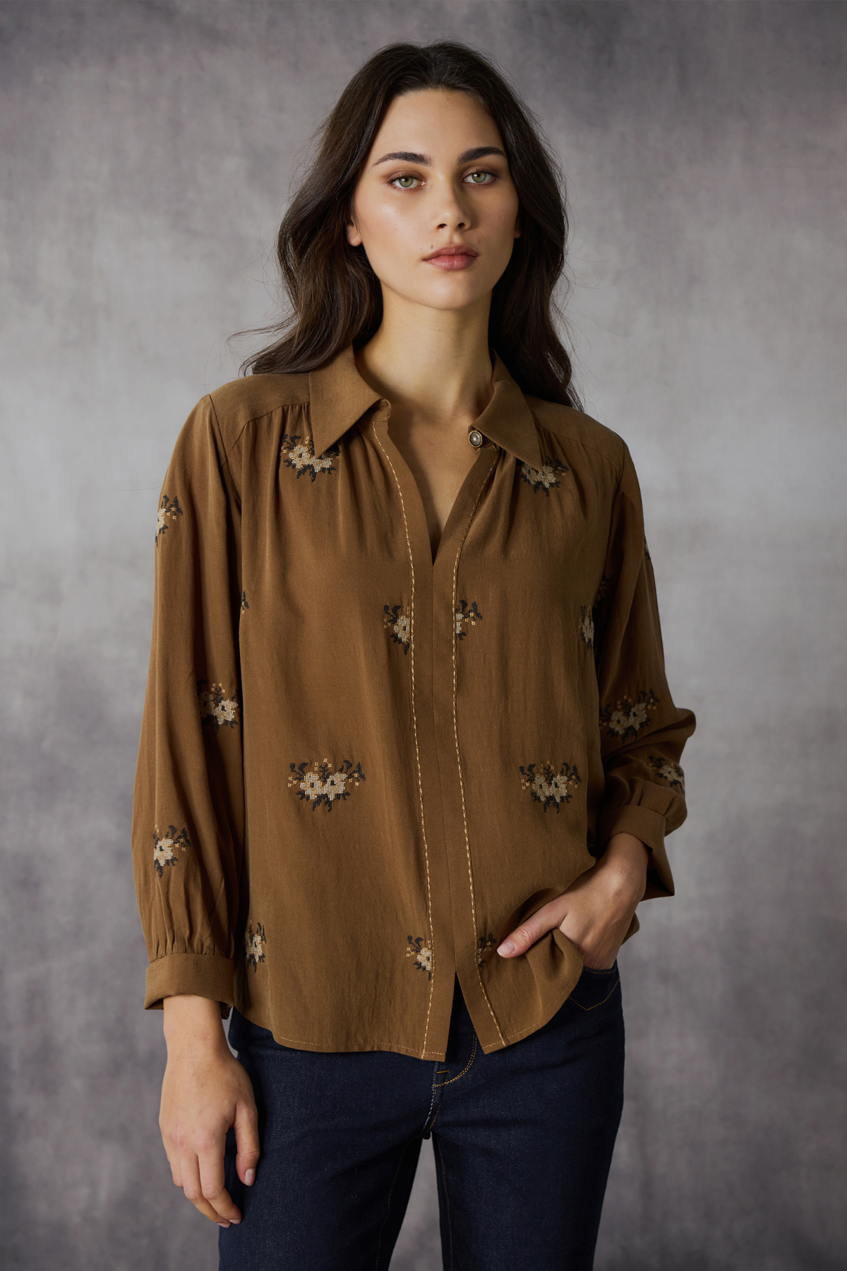 Tapestry Blouse Spice