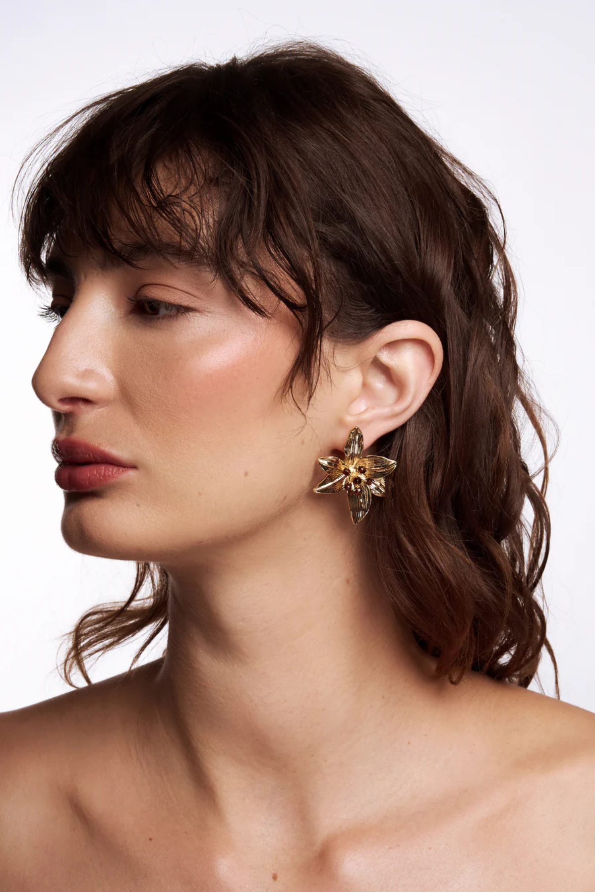 Iris Soft Gold Earring