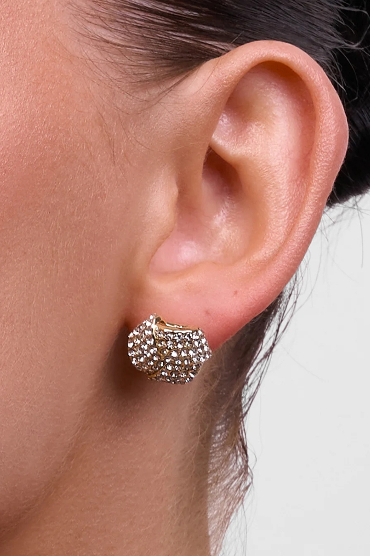 Natalina Gold Crystal Earring
