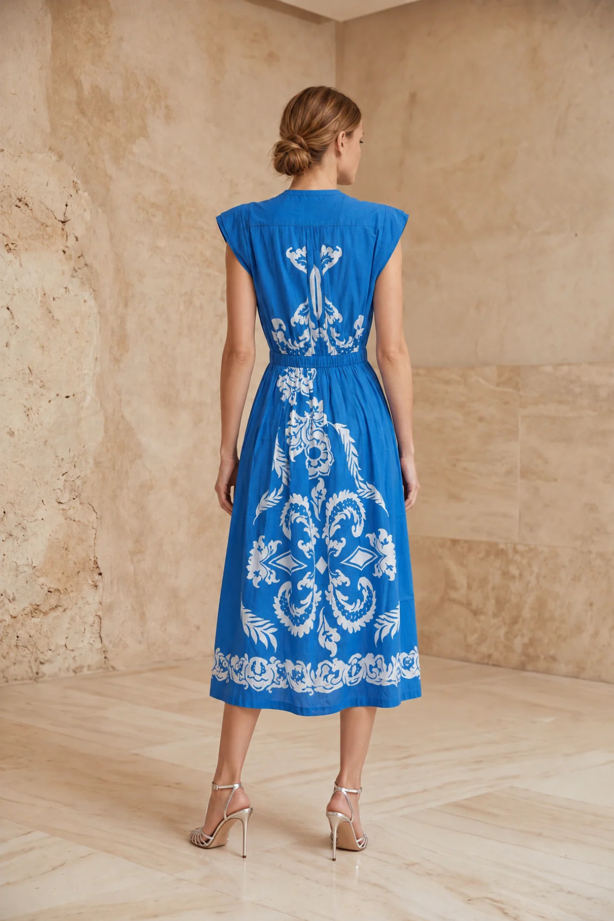 Daisy Boo Cotton Midi Capri Blue