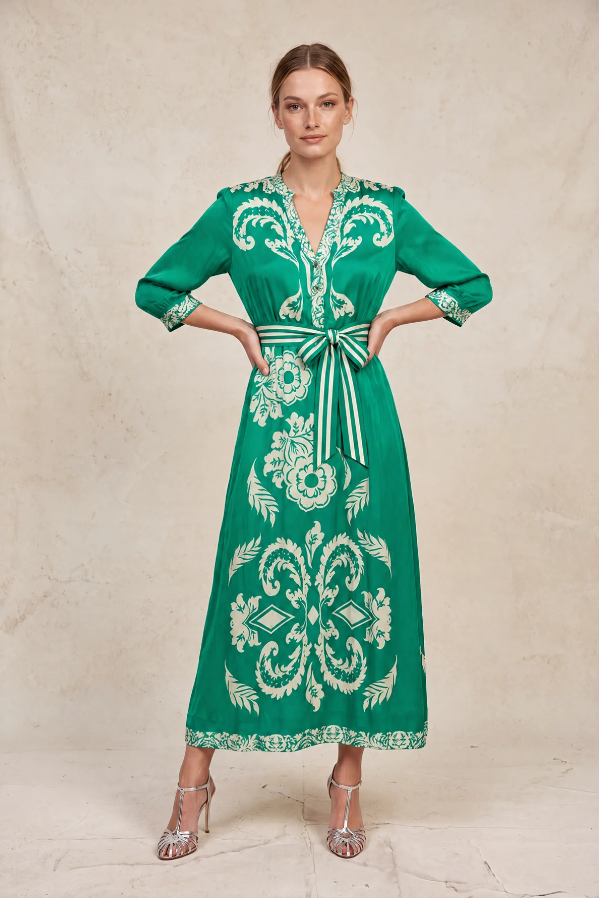 Mary Dress Jewel Emerald