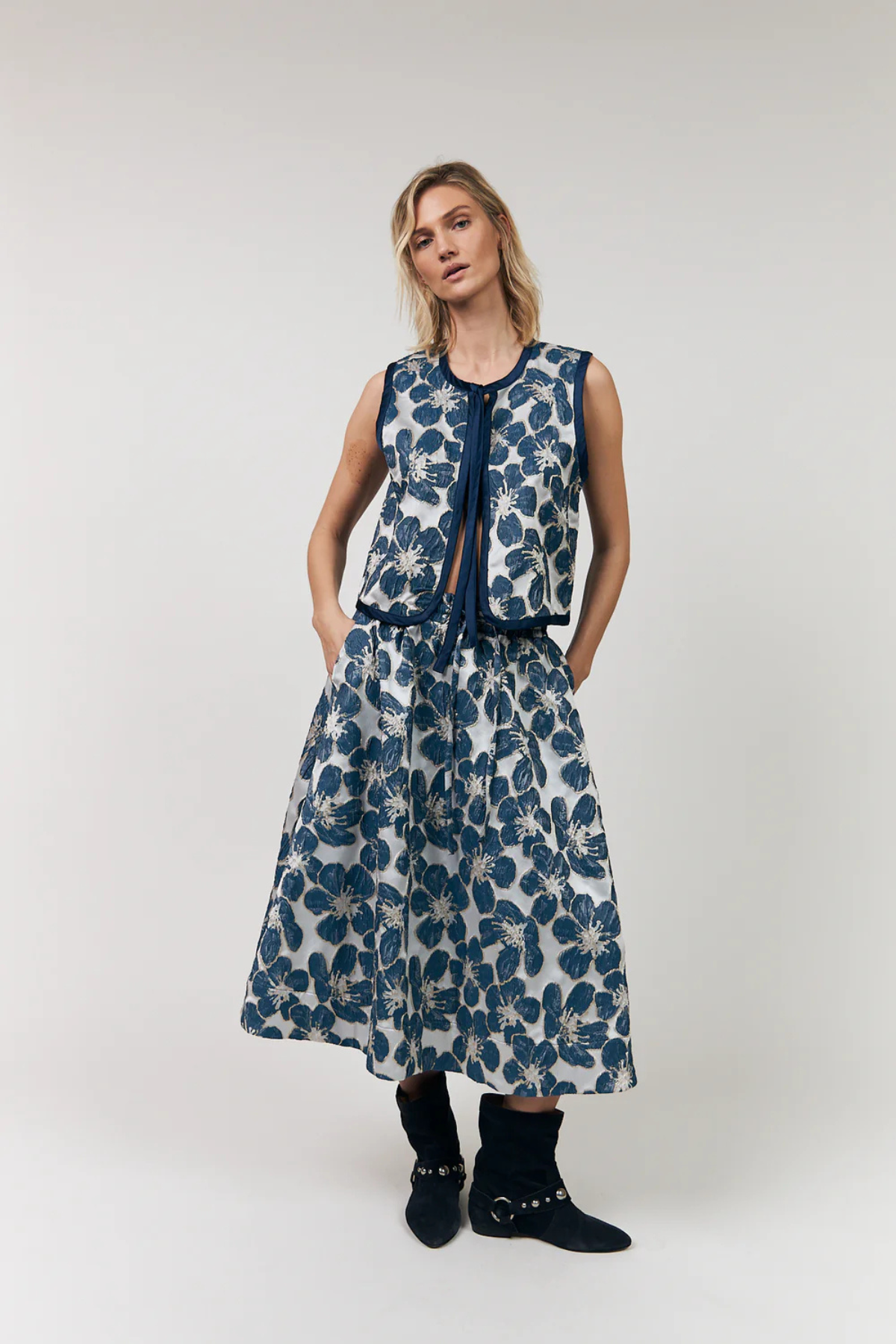 Bristol Midi Skirt Blue