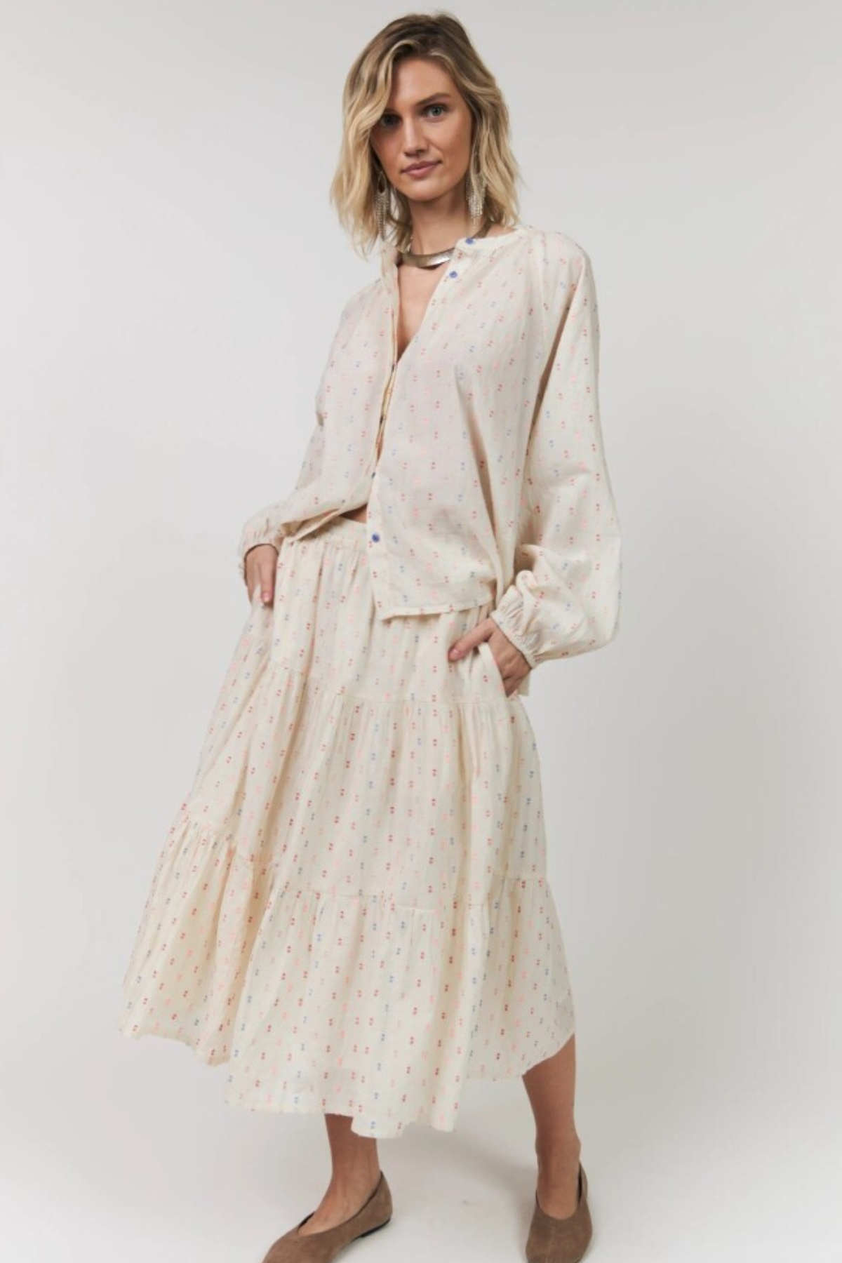 Morning Midi Skirt Creme