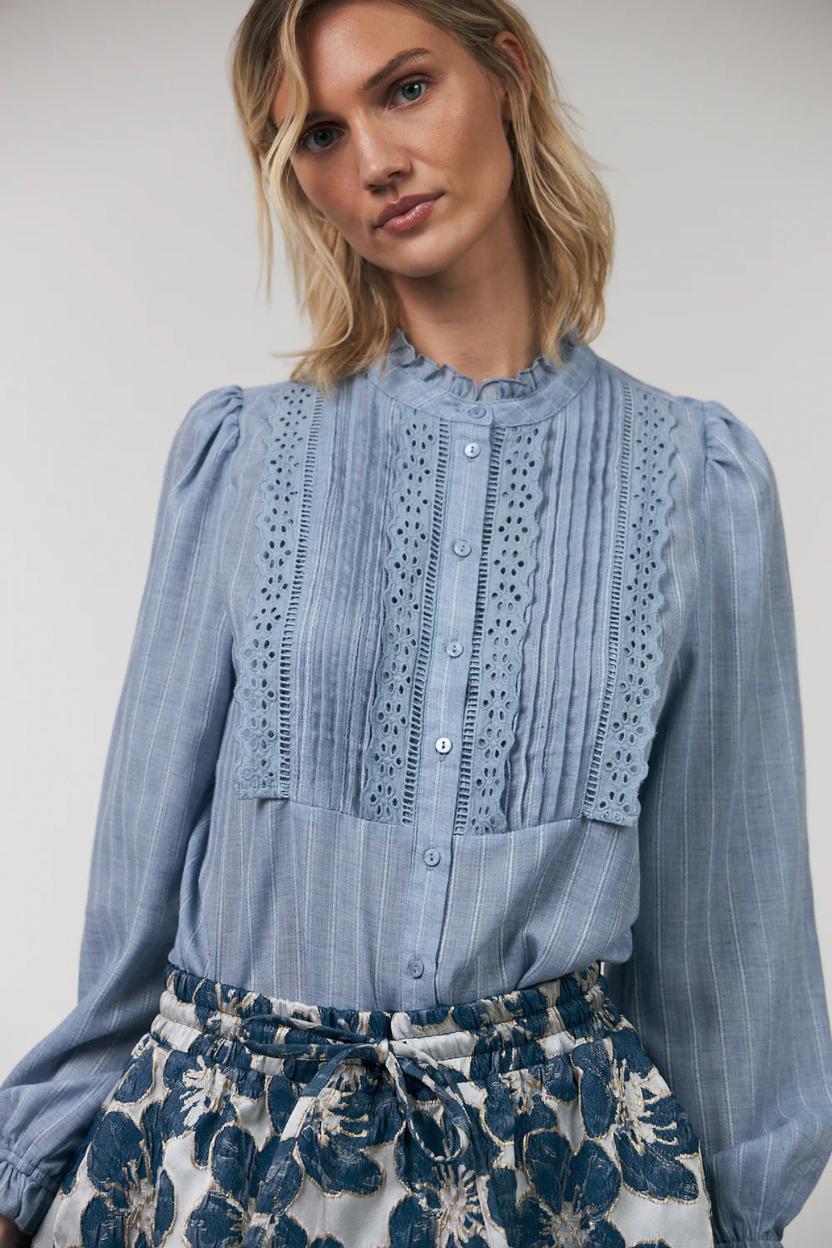 Ariel Blouse Light Blue