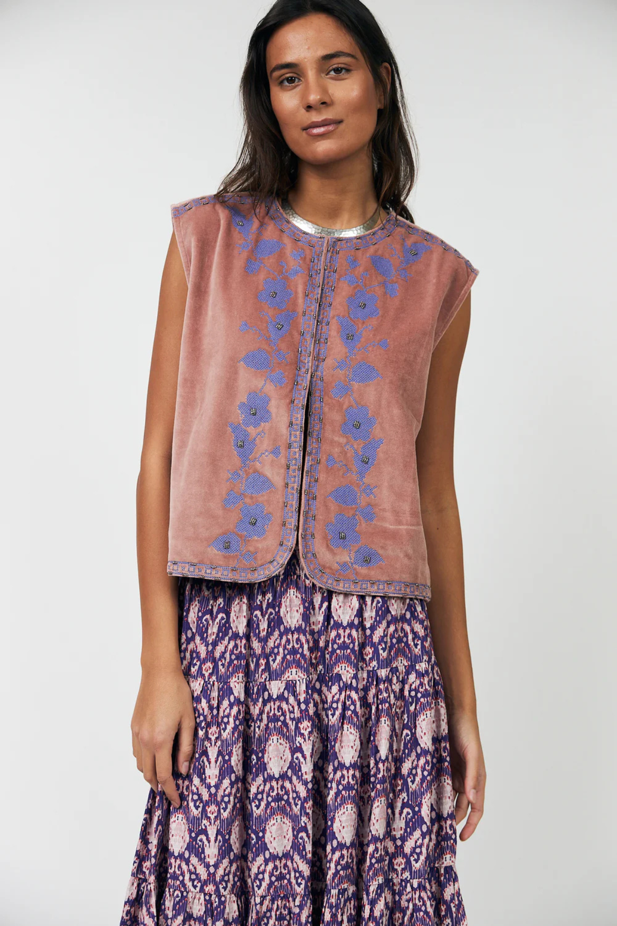Bin Vest Dusty Rose