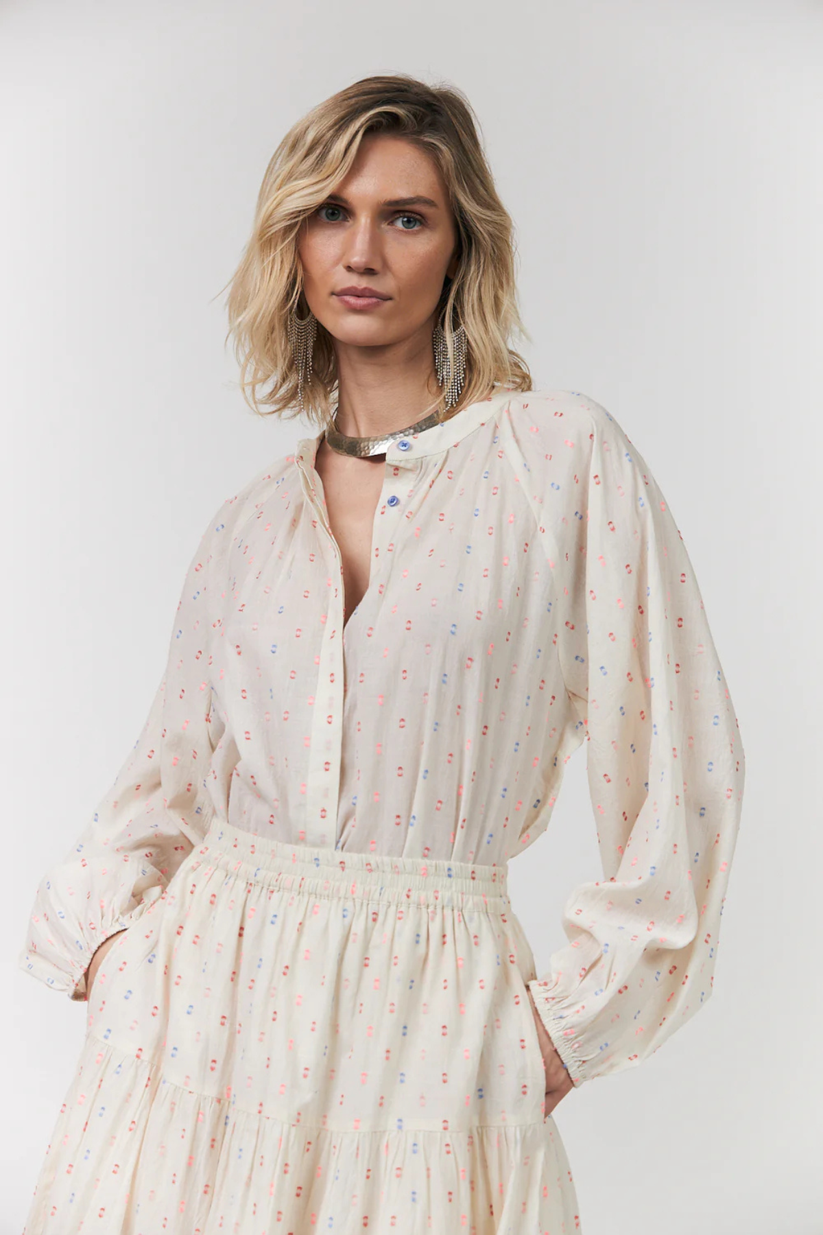 Hailey Creme Blouse