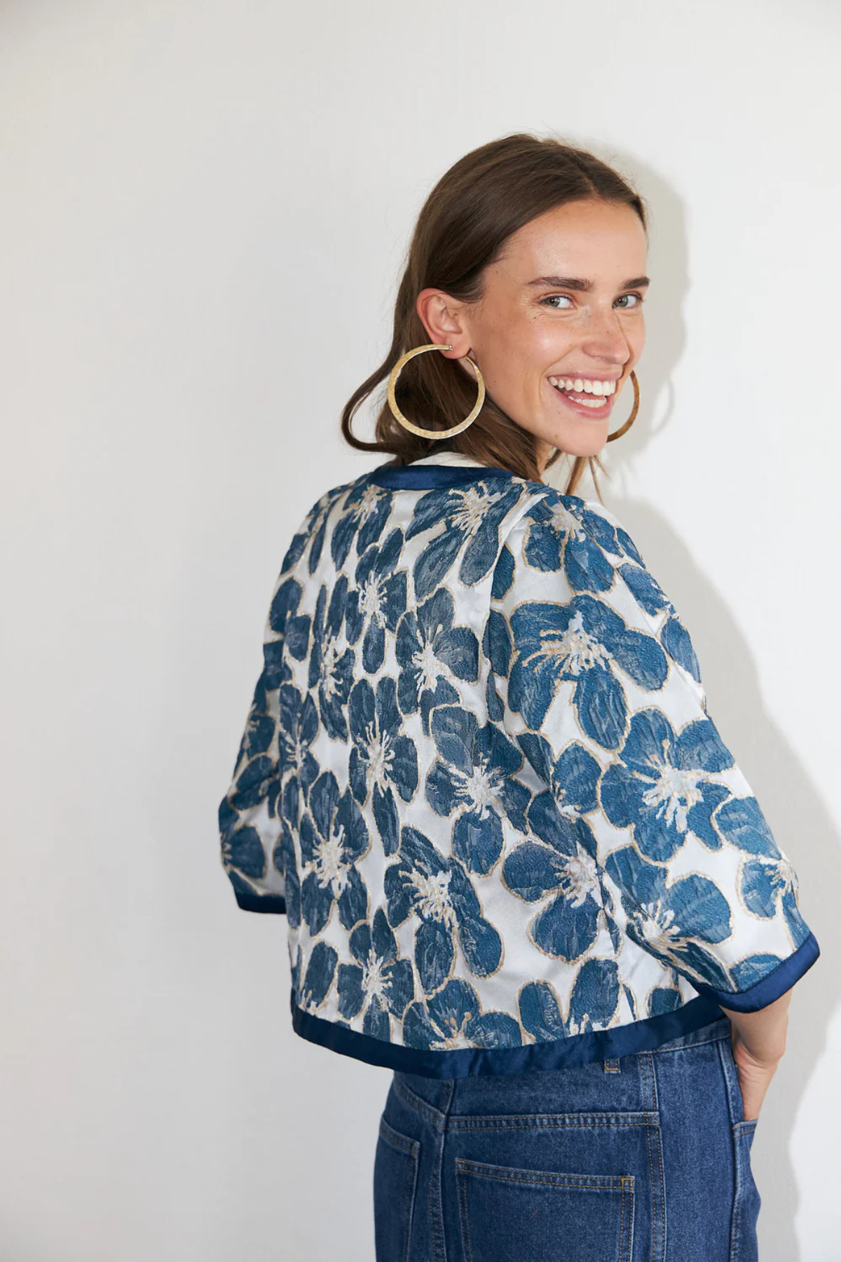 Trine Short Jacket Blue