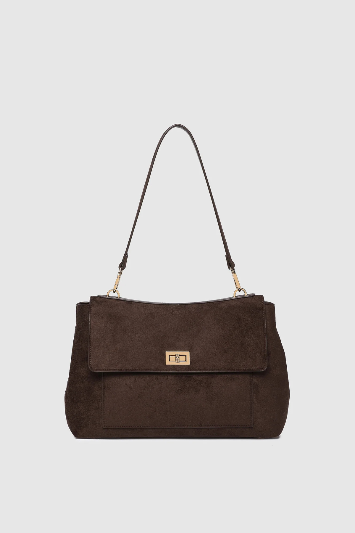 Arden Suedette Shoulder Bag Chocolate
