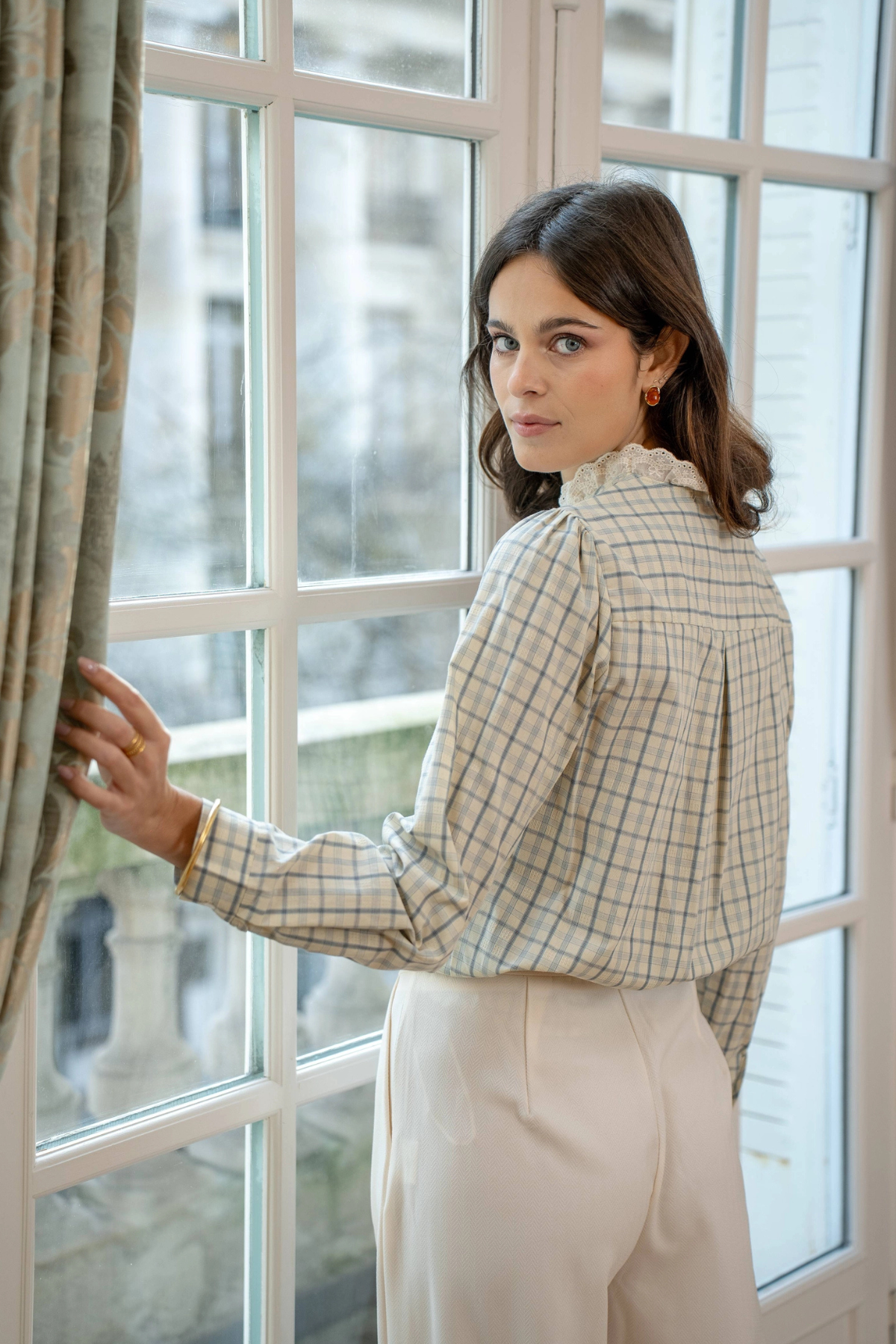 Nerea Plaid Blouse