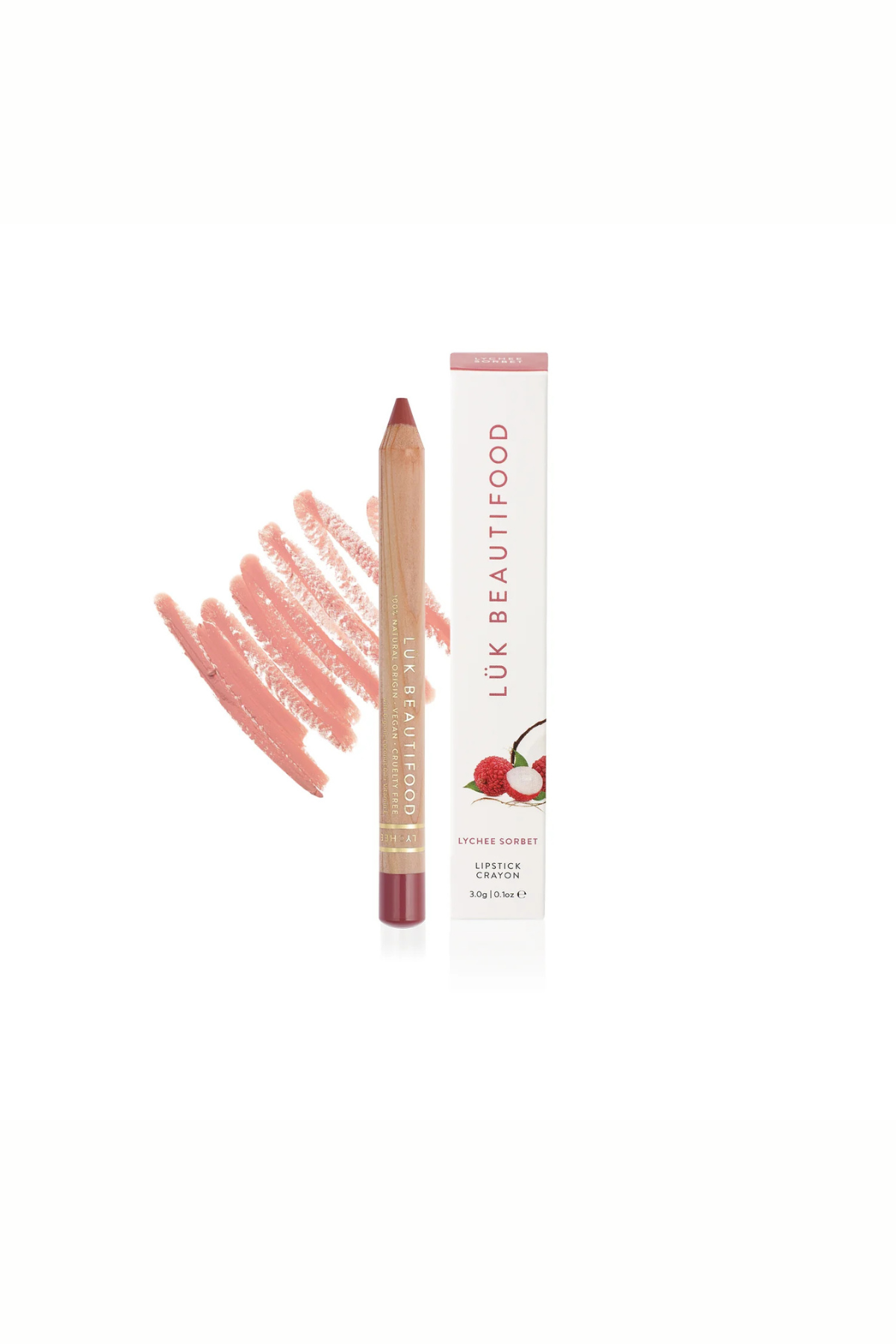 Natural Lipstick Crayon in Lychee Sorbet