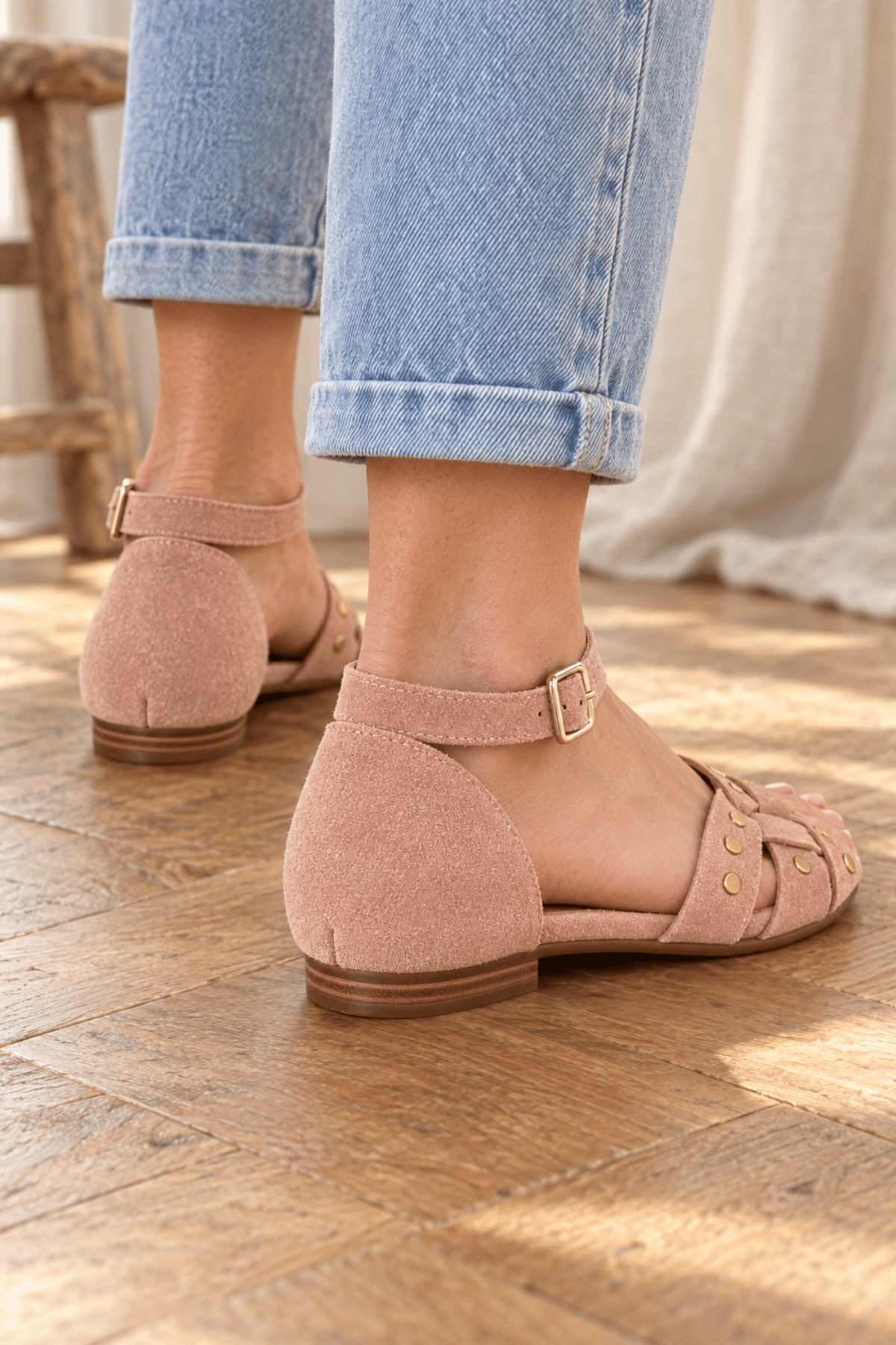 Giselle Cameo Suede Sandal