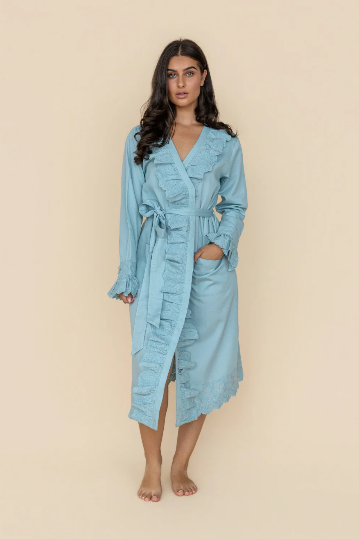 Blue Heirloom Lace Robe