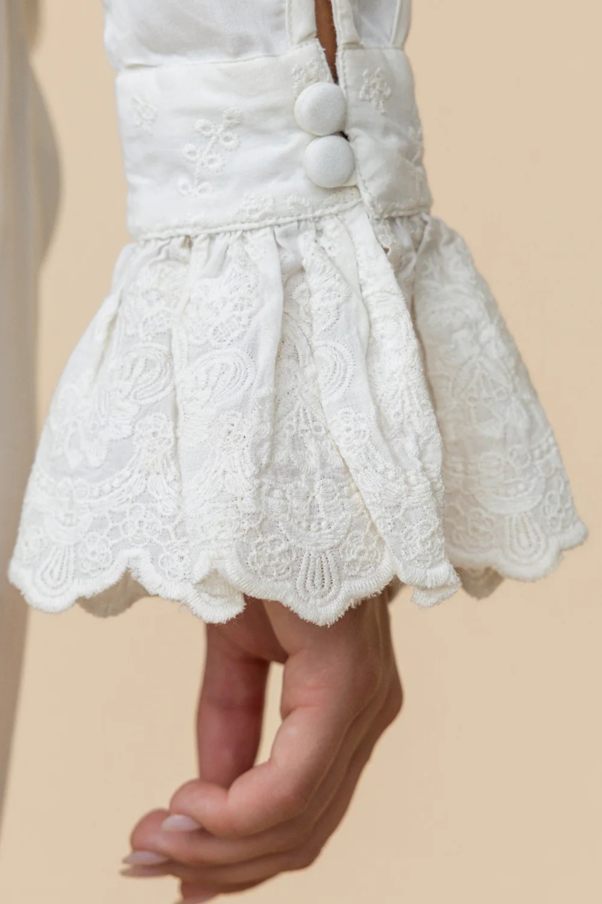 Cloud Dancer Heirloom Lace Long Sleeve Pyjama Set