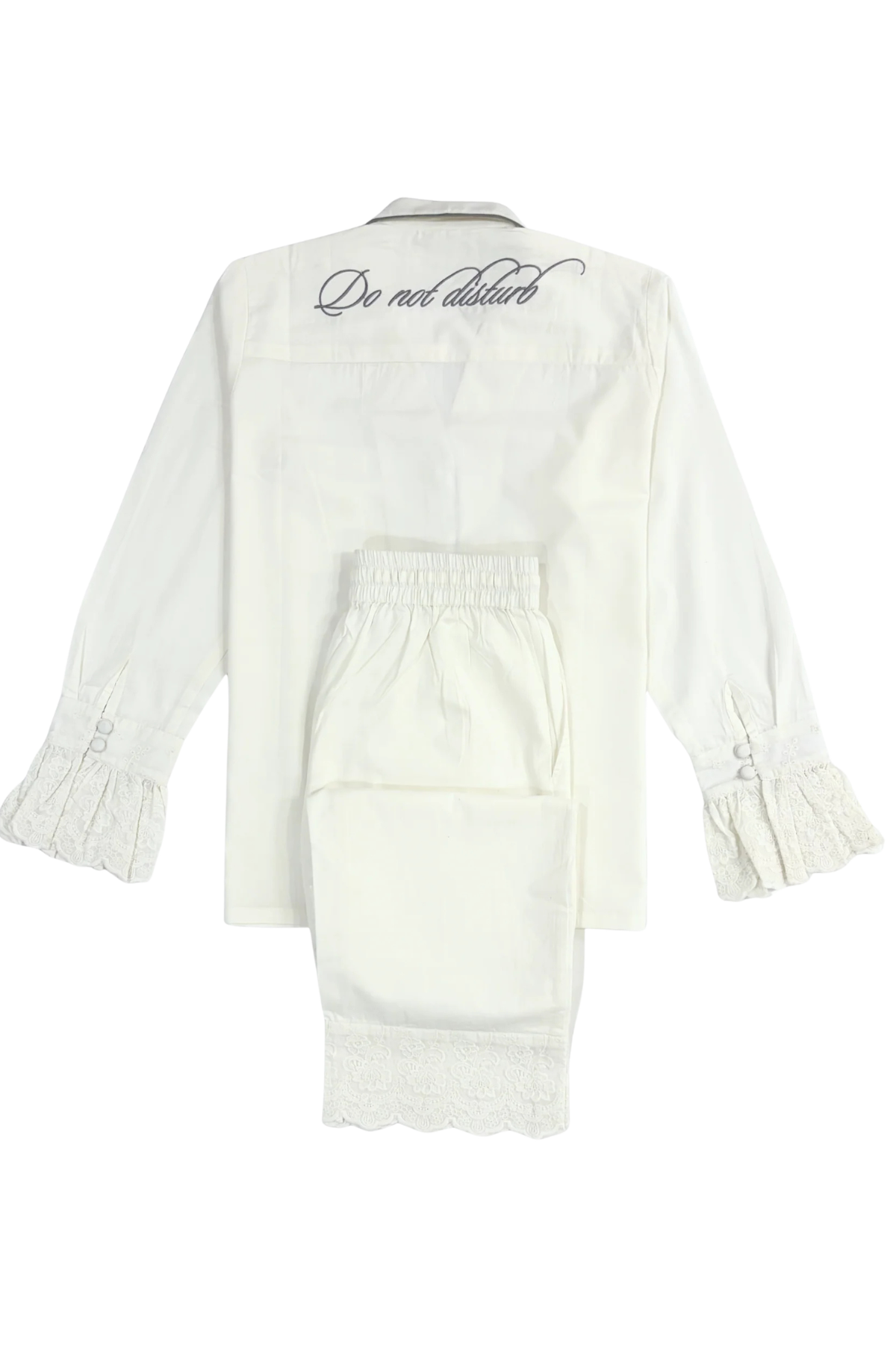 Cloud Dancer Heirloom Lace Long Sleeve Pyjama Set