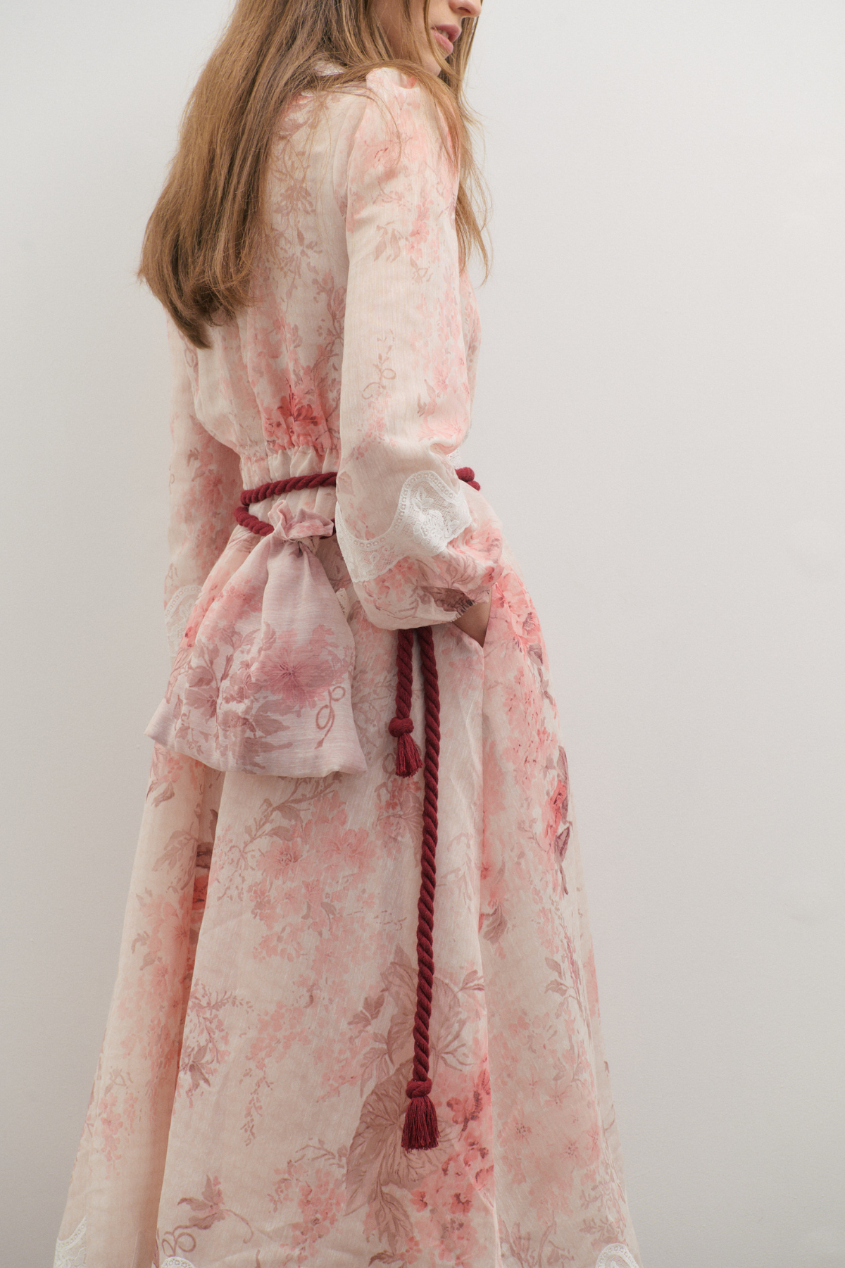 Chloe Lace Maxi Dress Floating Frost Flowers