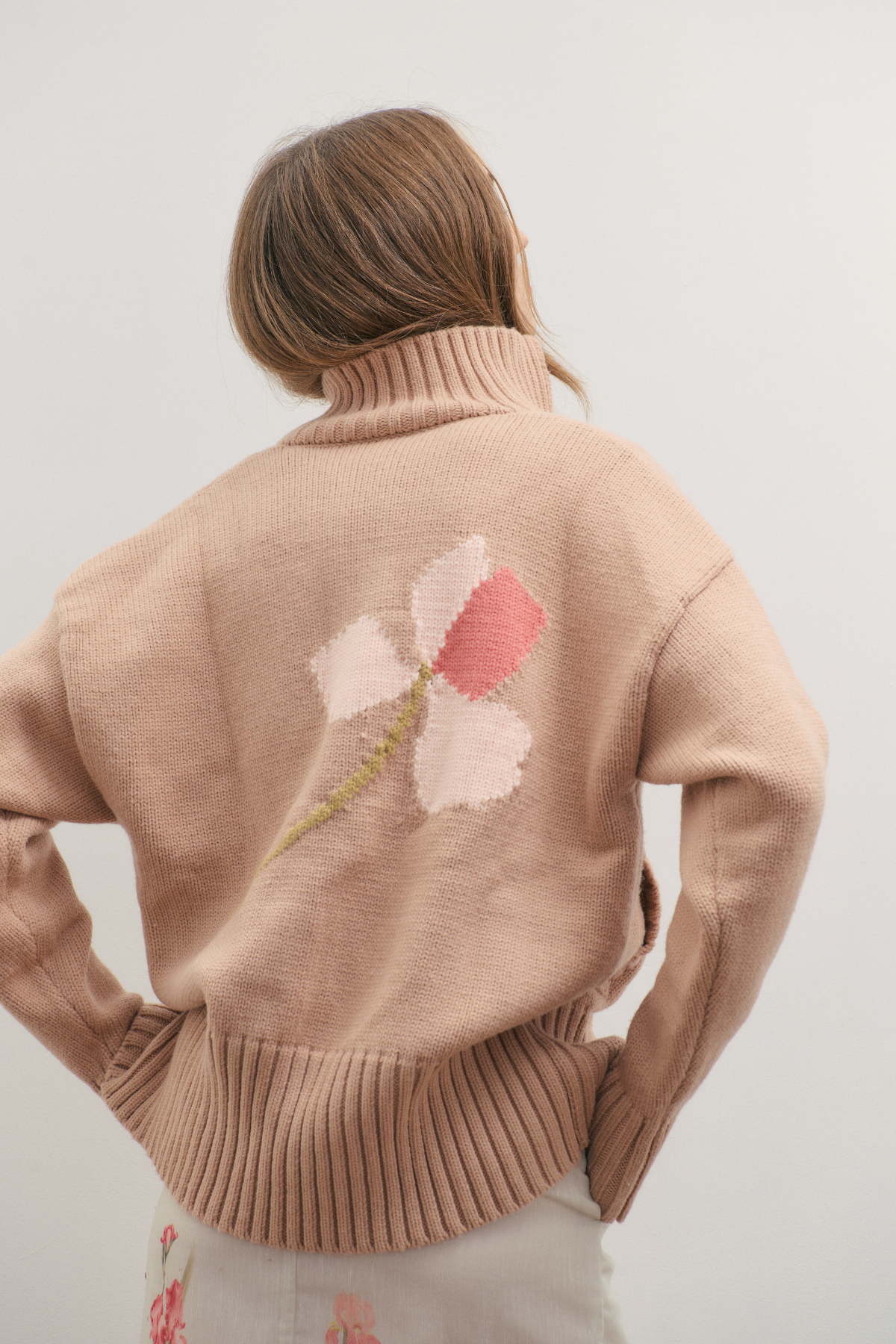 Maevarii Knit Bomber Rose Beige