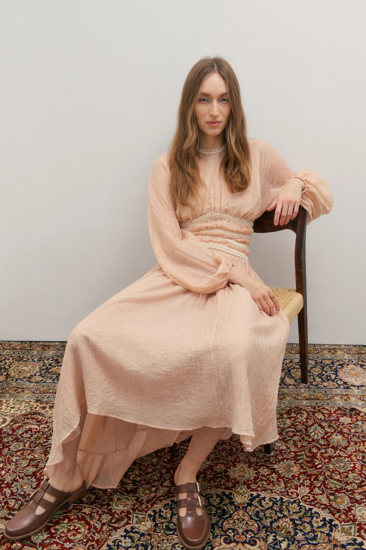 Poetic Dreams Maxi Skirt Peach Pearl