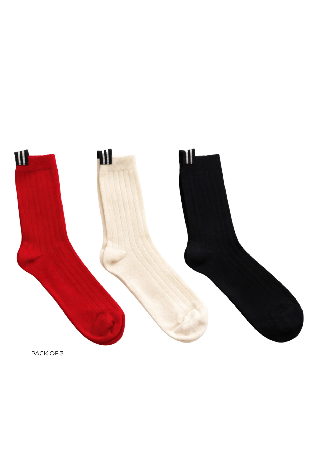 Lily Wool Blend Socks Black Cream Cherry