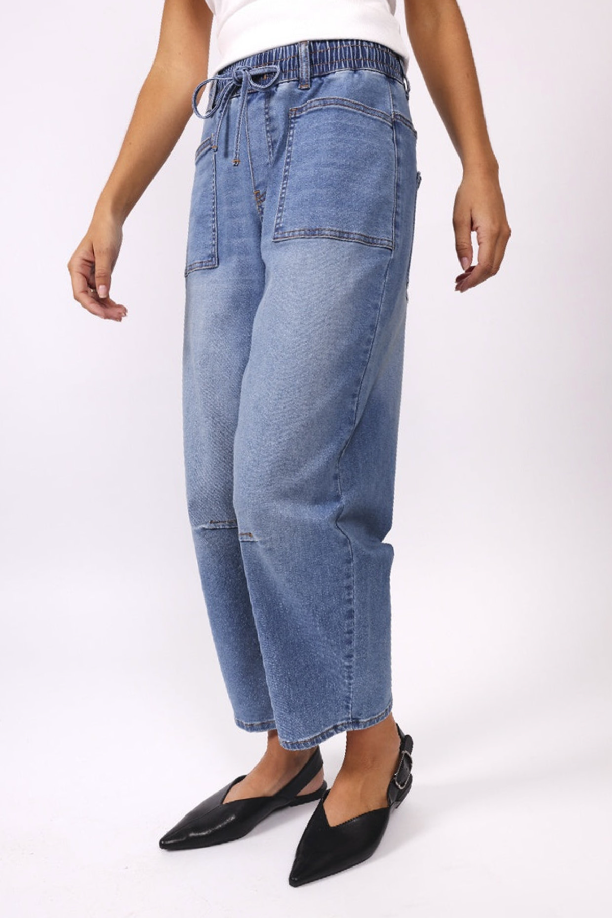 Leo Barrel Jean Blue Denim