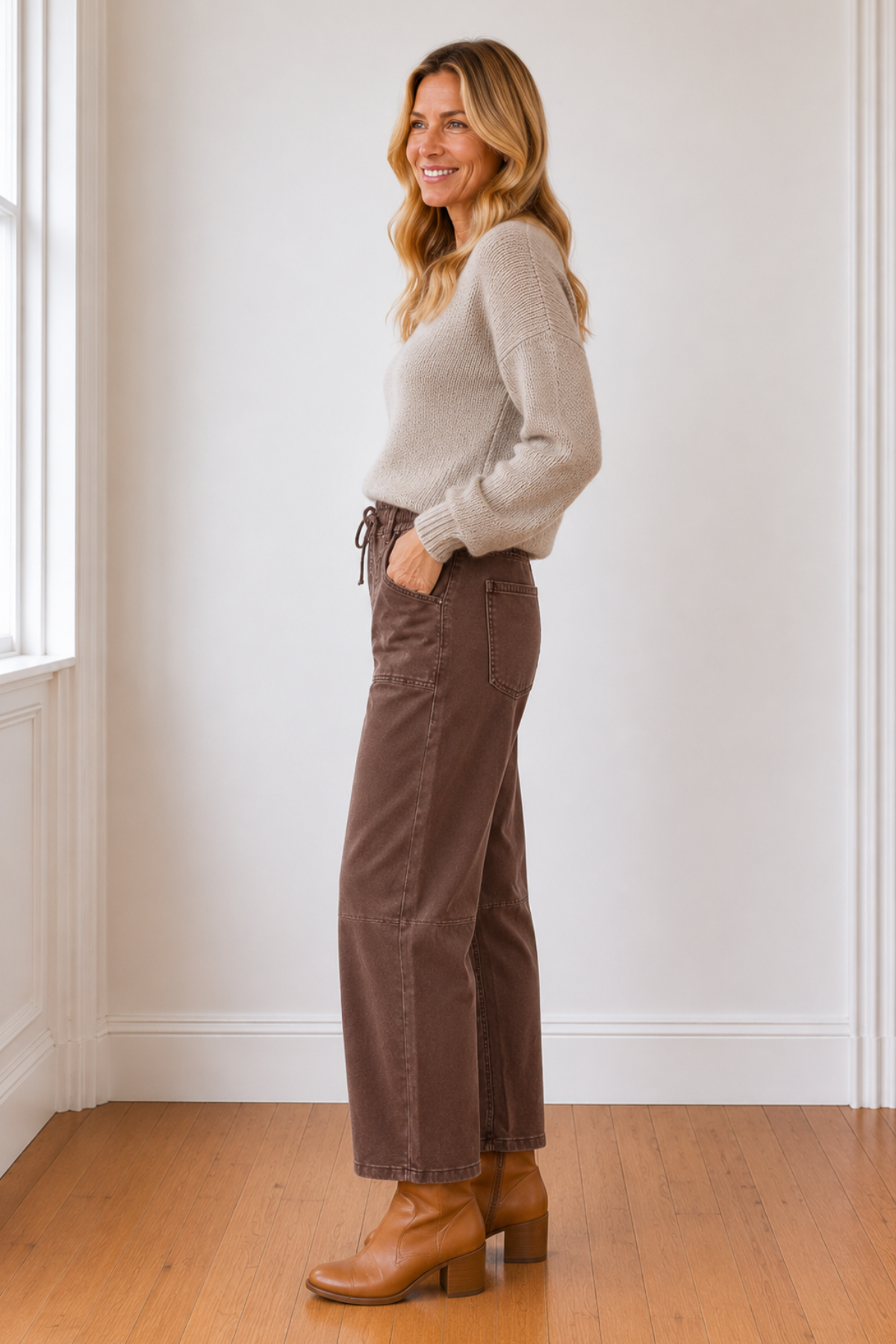 Leo Barrel Jean Chocolate