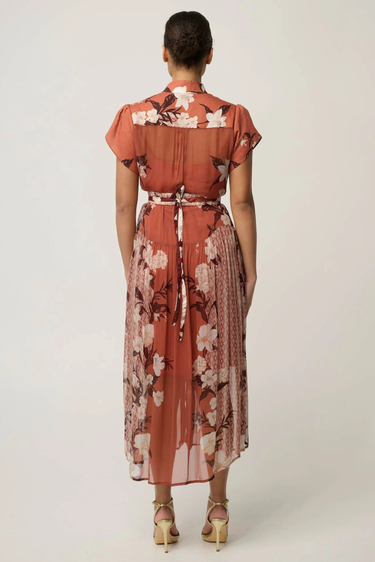 Perla Sheer Print Dress