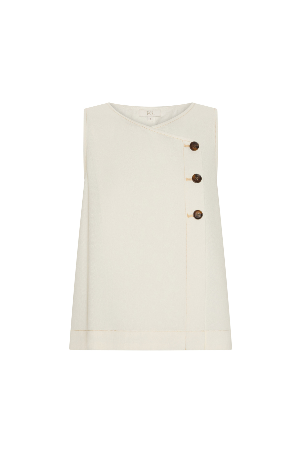 Anise Button Tank Chalk
