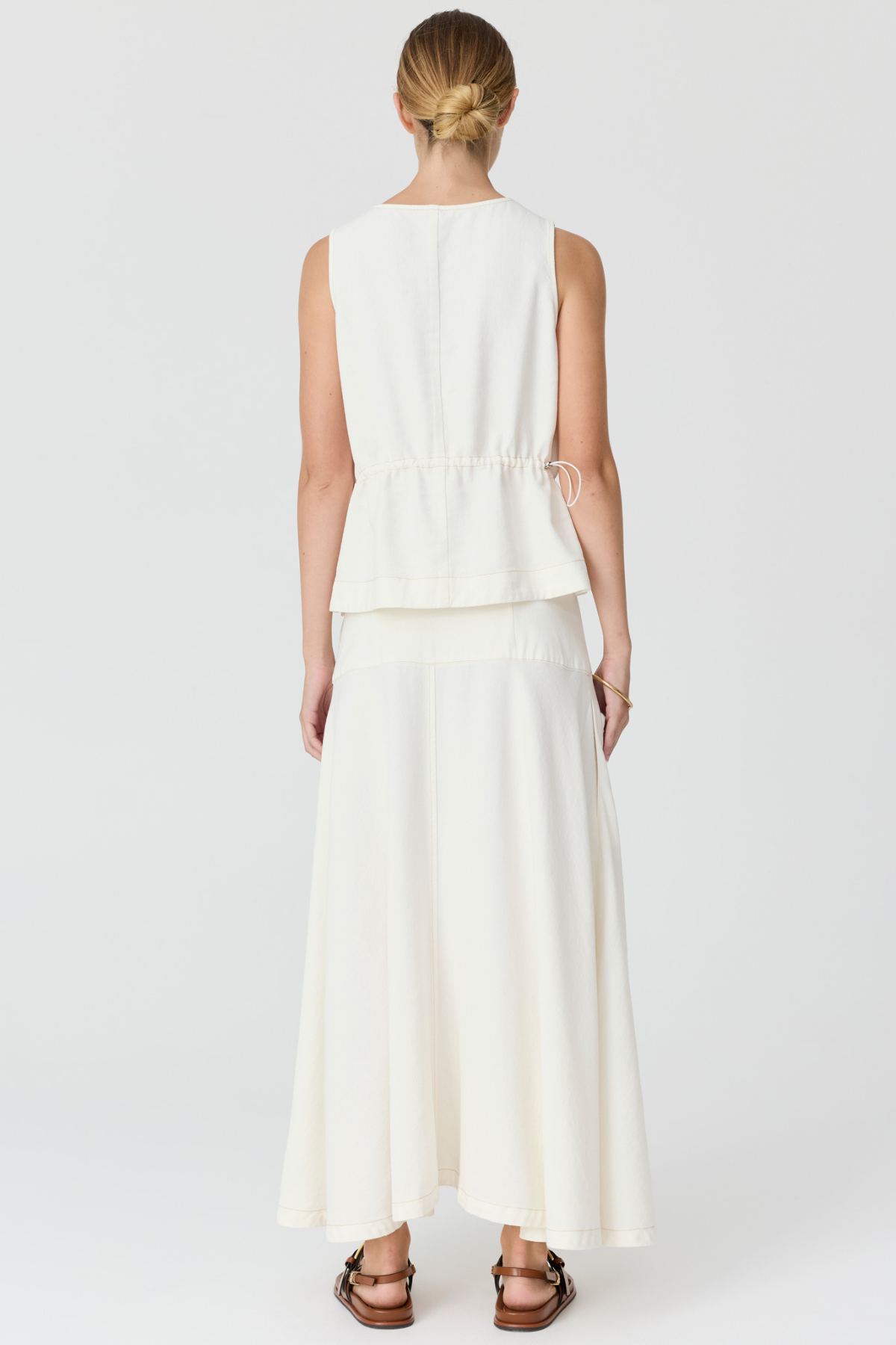 Anise Button Tank Chalk