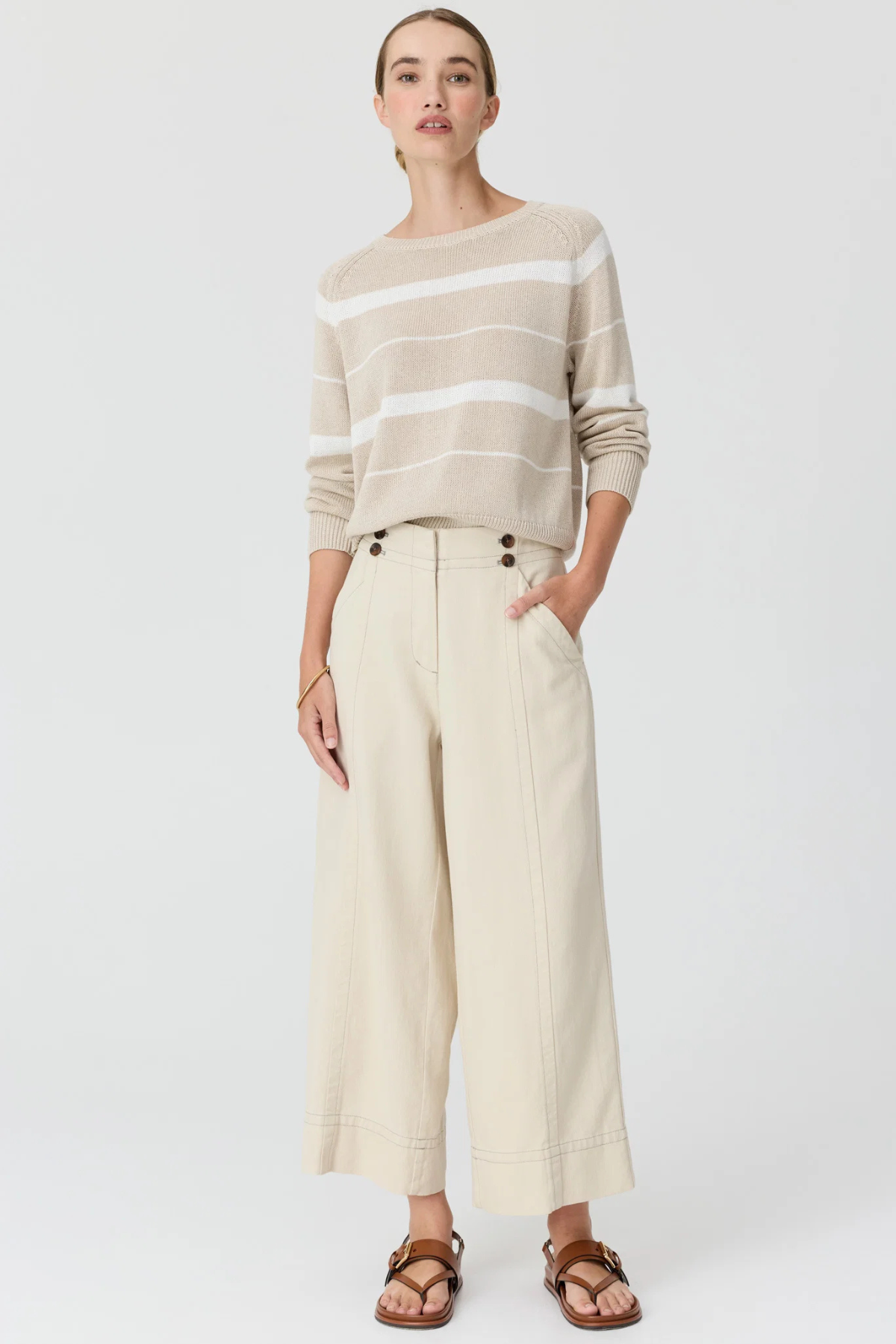 Anise Crop Pant Pebble