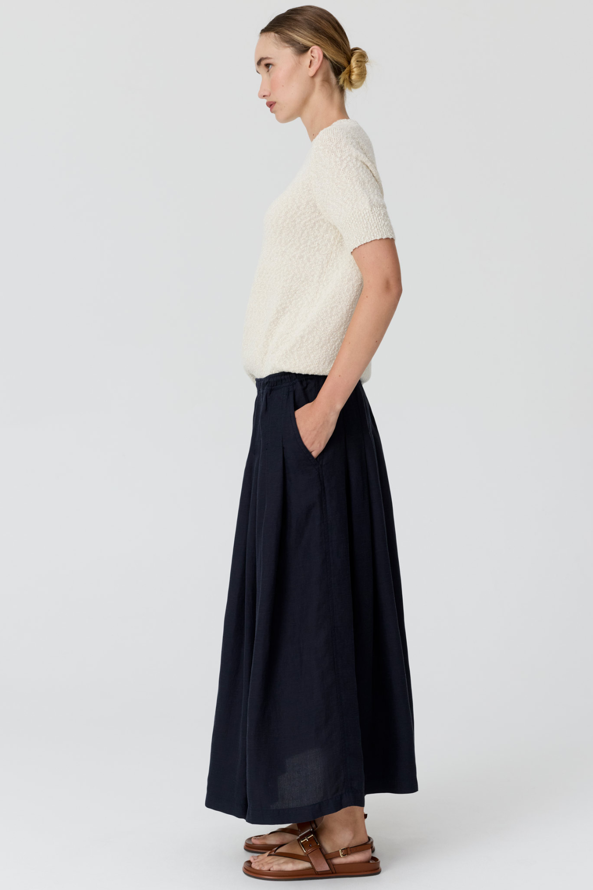 Cedar Lurex Knit Chalk