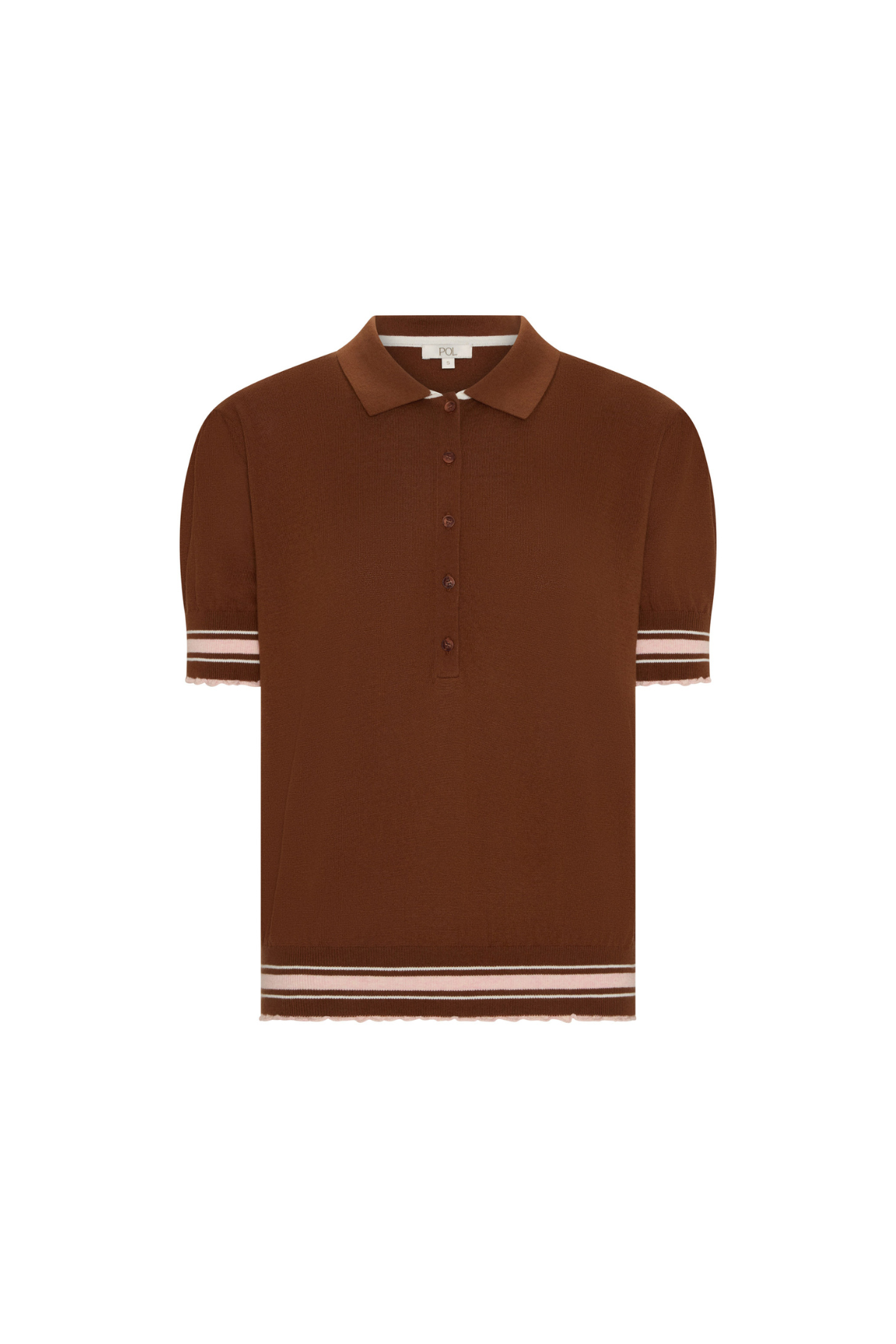 Dahlia Knit Polo Pink Toffee