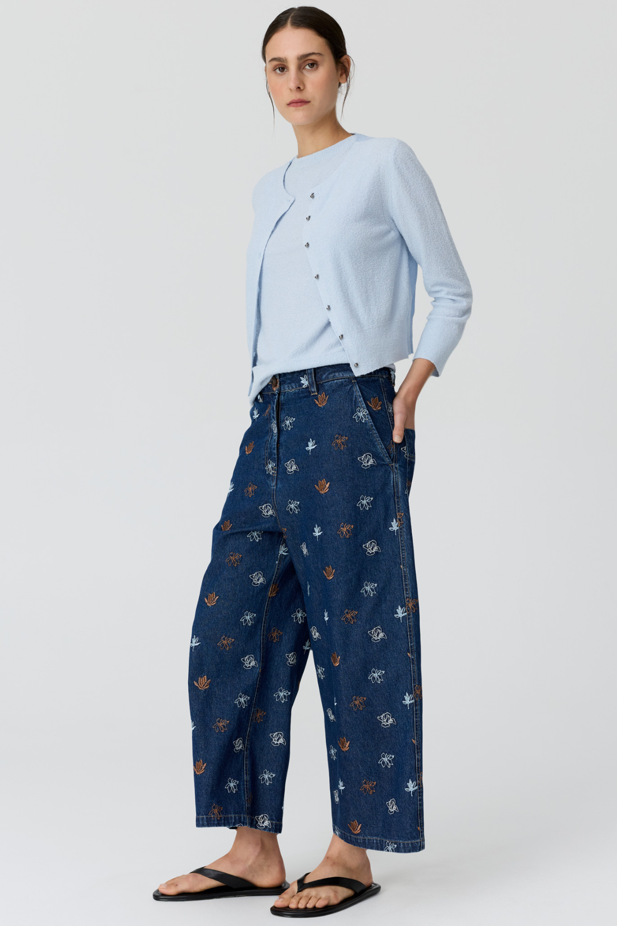Haven Cardigan Lurex Blue
